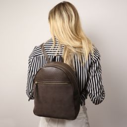Arco Leather Backpack Dark Brown TL142509