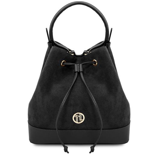 Minerva Leather Bucket bag Black TL142476