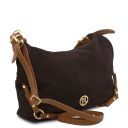 Sierra Suede Leather Shoulder bag Dark Brown TL142419