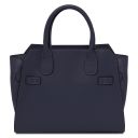 Origami Leather Tote Dark Blue TL142507