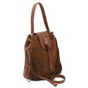 Nomade Suede Leather Fringe Shoulder bag Brown TL142512