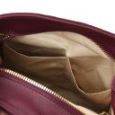 Nomade Sac à épaule en Cuir Daim et Franges Bordeaux TL142512