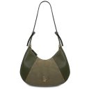 Goccia Leather Hobo bag Forest Green TL142515