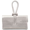 TL Bag Pochette in Pelle Metallic Argento TL141993