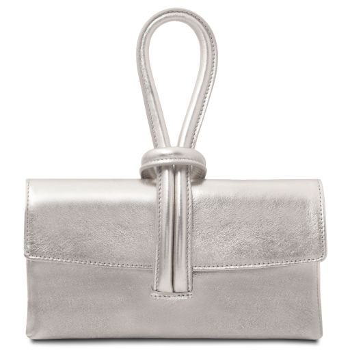 TL Bag Bolso Noche en Piel Metallic Silver TL141993