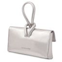 TL Bag Pochette in Pelle Metallic Argento TL141993