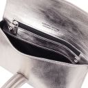 TL Bag Metallic Leather Clutch Silver TL141993