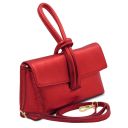 TL Bag Metallic Leather Clutch Red TL141993