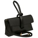 TL Bag Metallic Leather Clutch Black TL141993