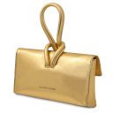 TL Bag Metallic Leather Clutch Gold TL141993
