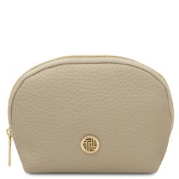 Vera Kosmetiktasche aus Weichem Leder Beige TL142521