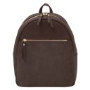 Itaca Leather Backpack and Soft Leather Toiletry Case Dark Brown TL142523