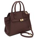 Origami Leather Tote Coffee TL142507