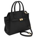 Origami Leather Tote Black TL142507