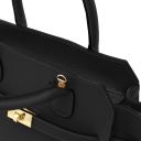 Origami Leather Tote Black TL142507