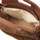 Nomade Sac à Main en Cuir Daim et Franges Cognac TL142496