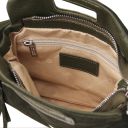 Nomade Suede Leather Fringe Clutch Forest Green TL142496