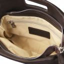 Nomade Pochette in Pelle Scamosciata con Frange Testa di Moro TL142496