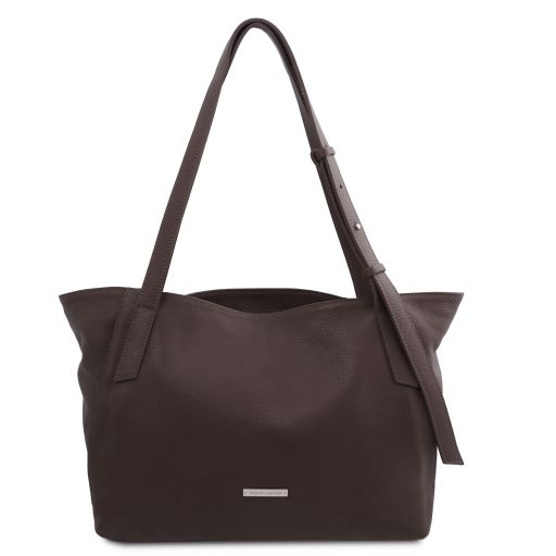 TL Bag Bolso Shopping en Piel Suave Marrón oscuro TL142230