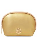 Vera Soft Metallic Leather Toiletry Case Gold TL142520