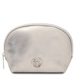 Vera Trousse in Pelle Morbida Metallic Argento TL142520