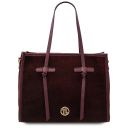 Frame Suede Leather Shoulder bag Bordeaux TL142513