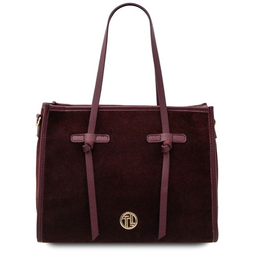 Frame Suede Leather Shoulder bag Bordeaux TL142513