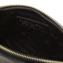 Vera Kosmetiktasche aus Weichem Metallic-Leder Schwarz TL142520