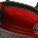 Formentera Sac à Main en Cuir et Trousse de Toilette en Cuir Souple Noir TL142524