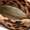 Croque Croc Print Leather Handbag Black TL142510