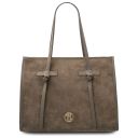 Frame Suede Leather Shoulder bag Темный серо-коричневый TL142513