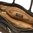 Tenace Suede Leather Handbag Dark Brown TL142525