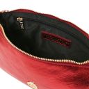 Parfait Metallic Leather Clutch Red TL142543