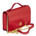 Opera Metallic Leather With Chain Strap Red TL142519