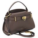 Maisy Handtasche aus Leder Dunkel Taupe TL142459