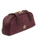 Eclaire Suede Leather Shoulder bag Bordeaux TL142516