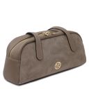 Eclaire Schultertasche aus Wildleder Dunkel Taupe TL142516