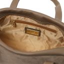 Eclaire Suede Leather Shoulder bag Dark Taupe TL142516
