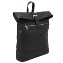 London Soft Leather Backpack Black TL142502