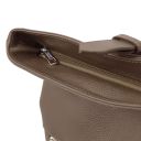 London Soft Leather Backpack Dark Taupe TL142502