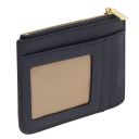 Porta Tarjetas en Piel con asa Azul oscuro TL142544