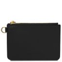 Leather Card Holder With Handle Black TL142544