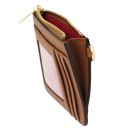 Porta Tarjetas en Piel con asa Cognac TL142544