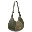 Goccia Leather Hobo bag Forest Green TL140941