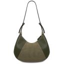 Goccia Leather Hobo bag Forest Green TL140941