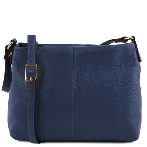 TL Bag Borsa a Tracolla in Pelle Morbida Blu scuro TL142007