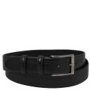Classic 35mm Tubular Leather Belt Black TL142530