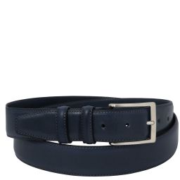 Classic Full-grain Leather Belt 35mm Dark Blue TL142532