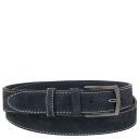 Casual Suede Leather Belt 35mm Dark Blue TL142537