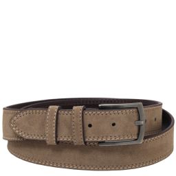 Casual Suede Leather Belt 35mm Taupe TL142537